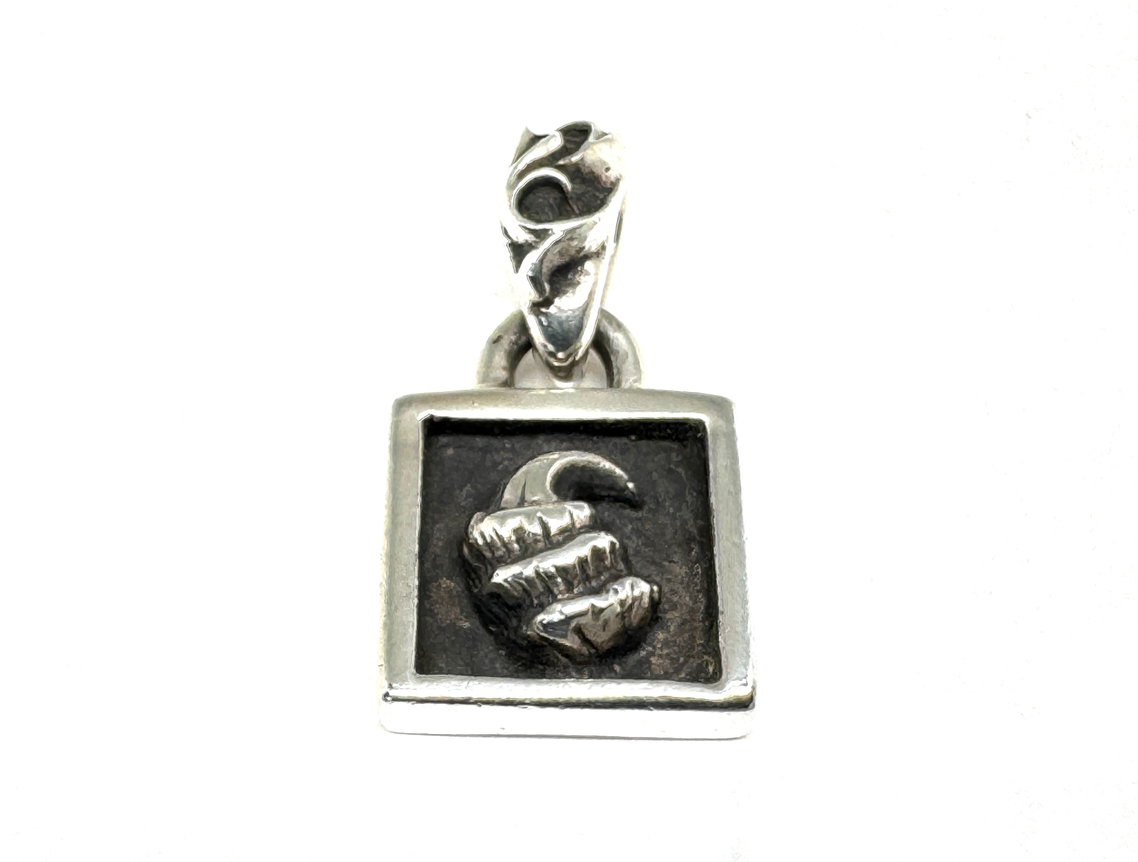 Chrome Hearts Framed Crow Charm "Silver"