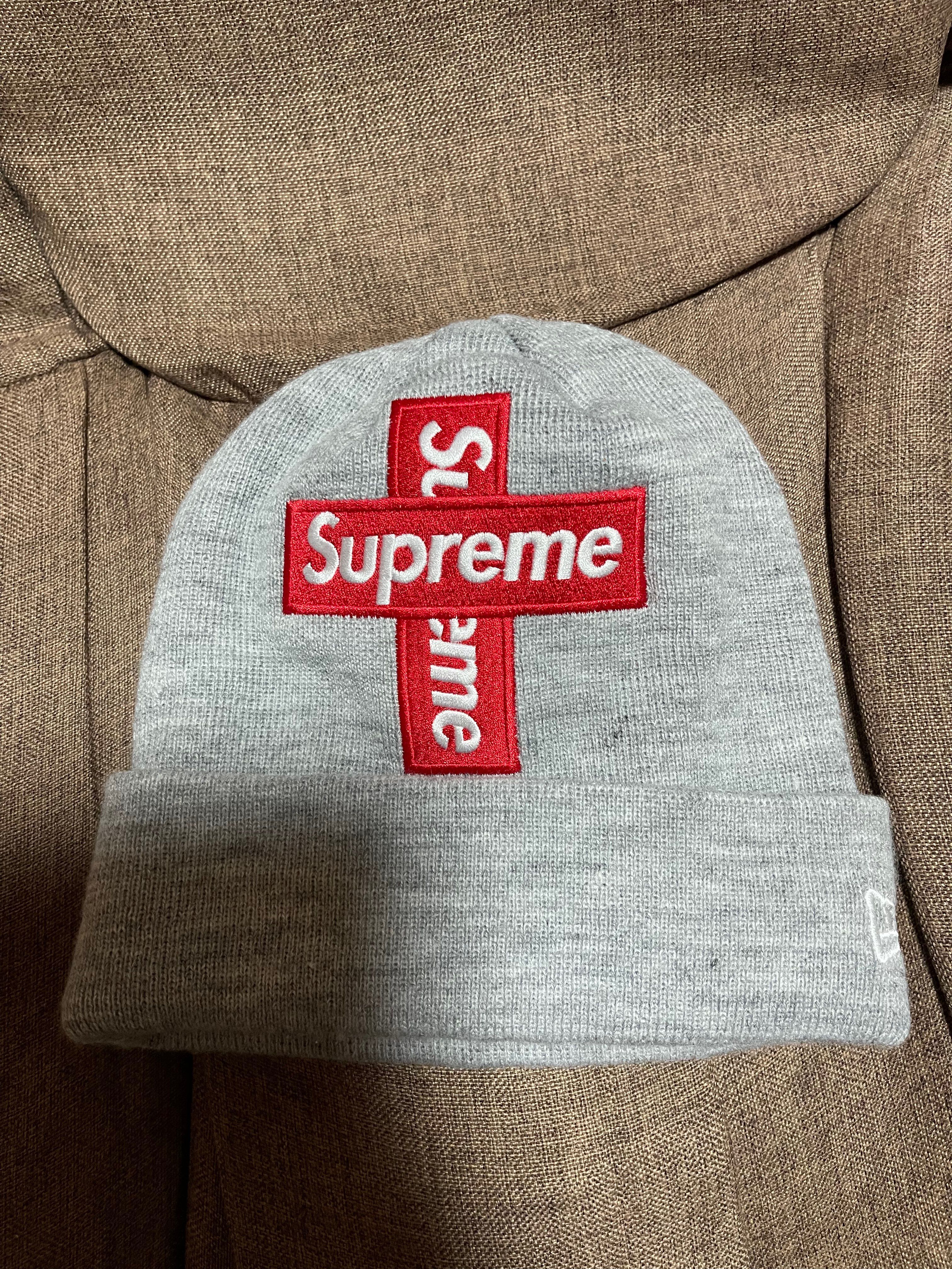 Supreme New Era® Cross Box Logo Beanie "Grey"
