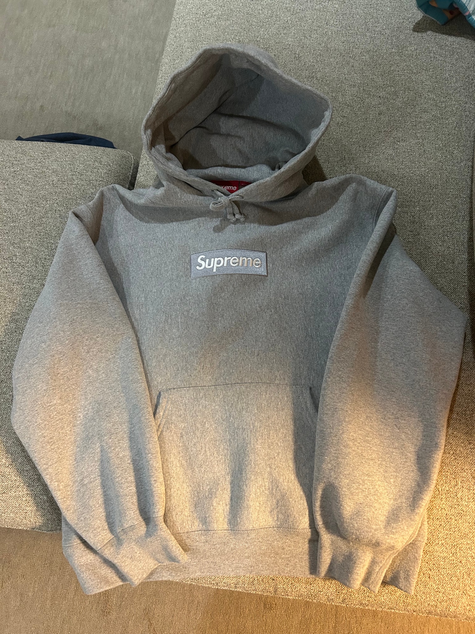 Supreme Box Logo Hooded Sweatshirt "Heather Grey" (24FW)