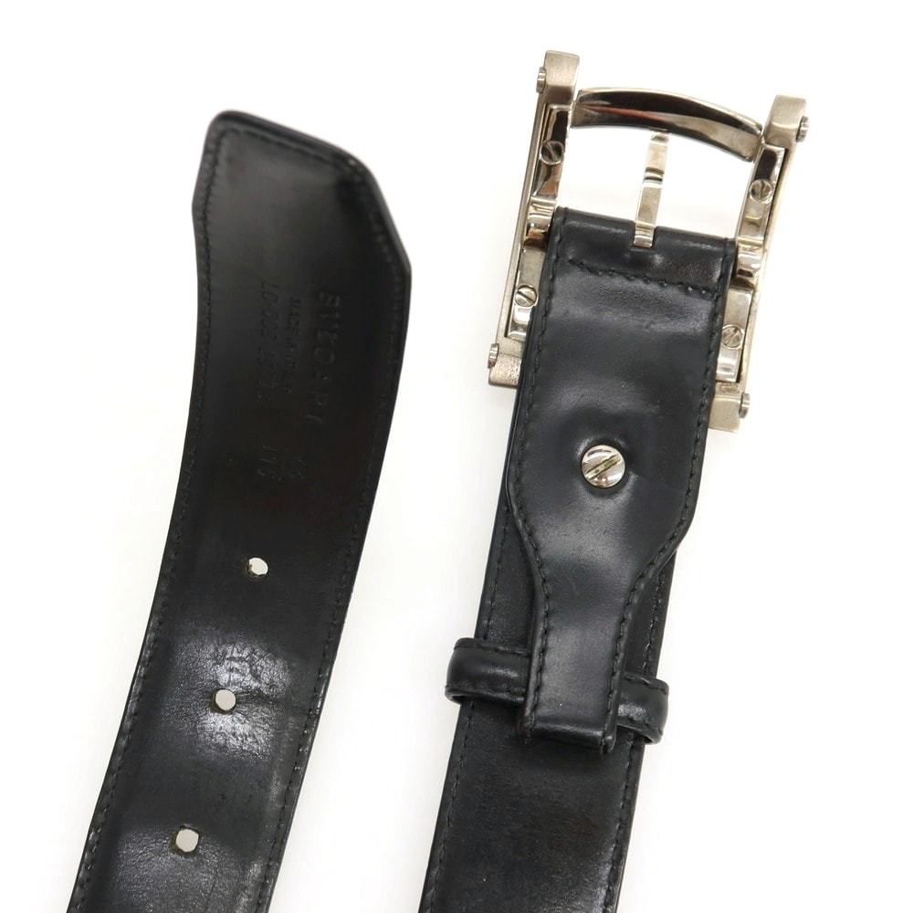 E (全体的に状態が悪い)】【中古】ブルガリ BVLGARI レザー ベルト