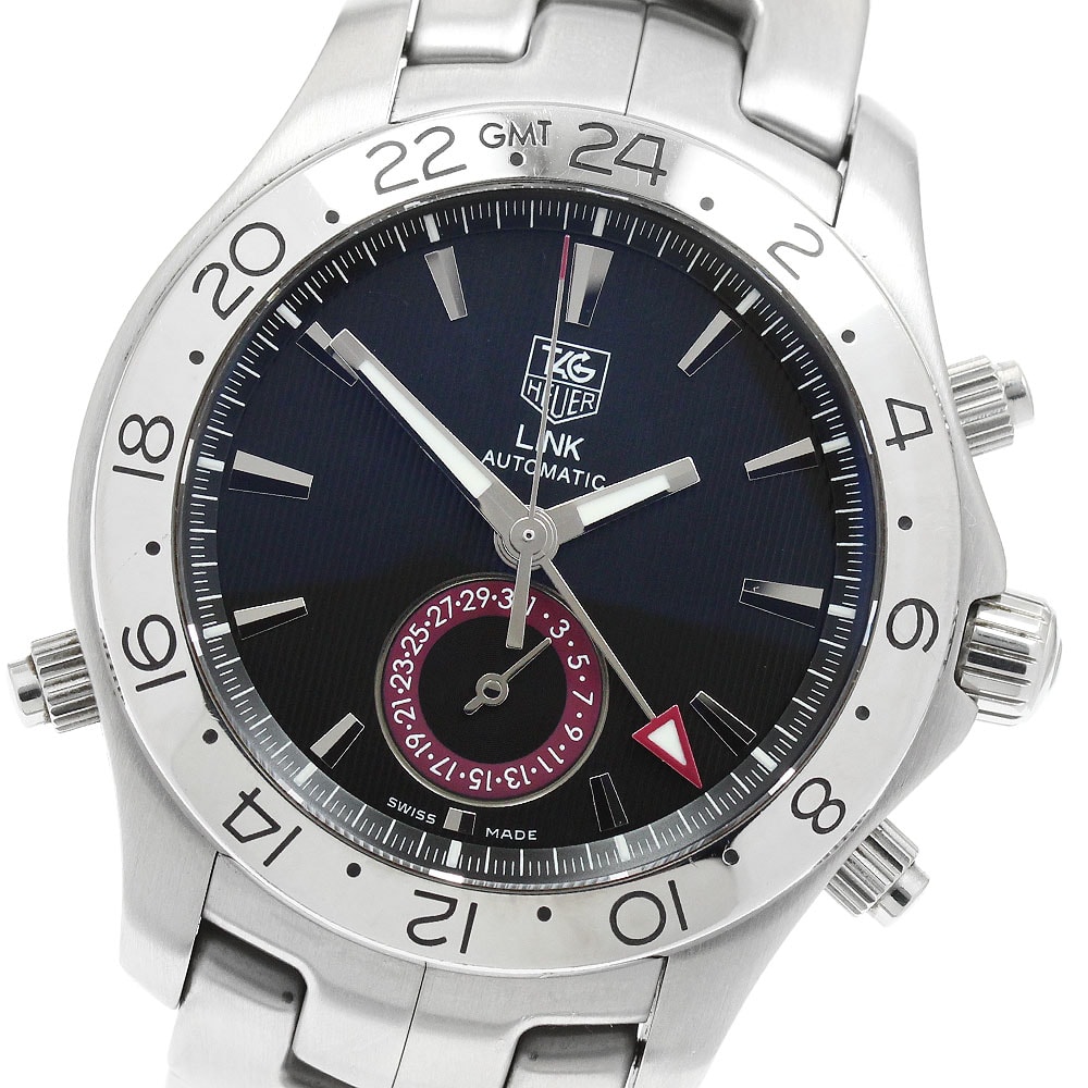 ☆良品  タグホイヤー リンク GMT デイト WJF2115 メンズ 【中古】