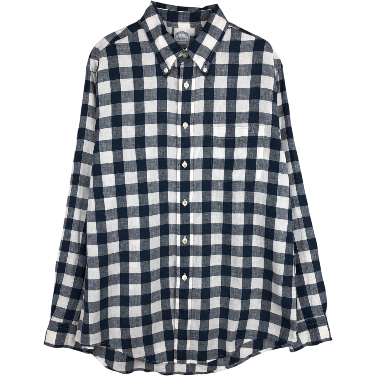 古着 ブルックスブラザーズ Brooks Brothers Est.1818 チェック柄 長袖 ボタンダウンシャツ メンズL相当/eaa625164