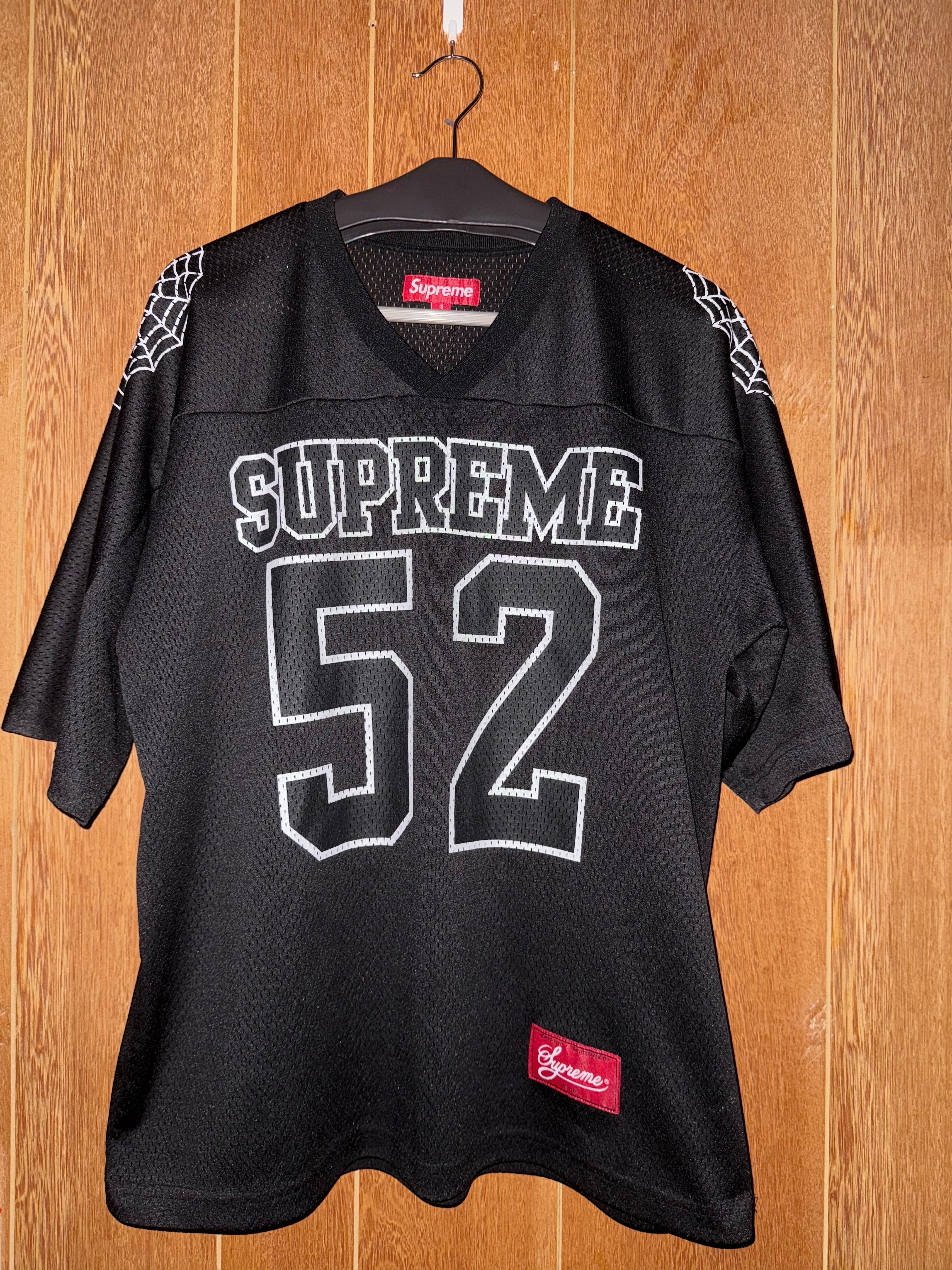 Supreme Spiderweb Football Jersey "Black"