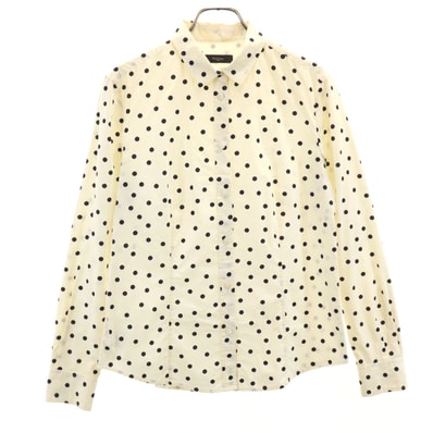 Paul Smith BLACK ポールスミス ブラック ドット柄 長袖 シャツ 42 生成り 水玉