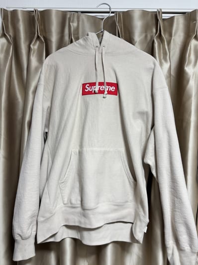 Supreme Box Logo Hooded Sweatshirt "Stone" (24FW)