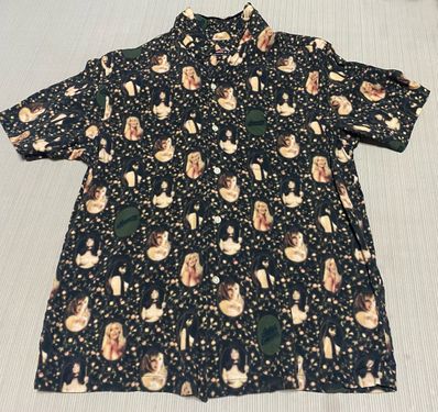 Supreme x HYSTERIC GLAMOUR Blurred Girls Rayon S/S Shirt "Black"