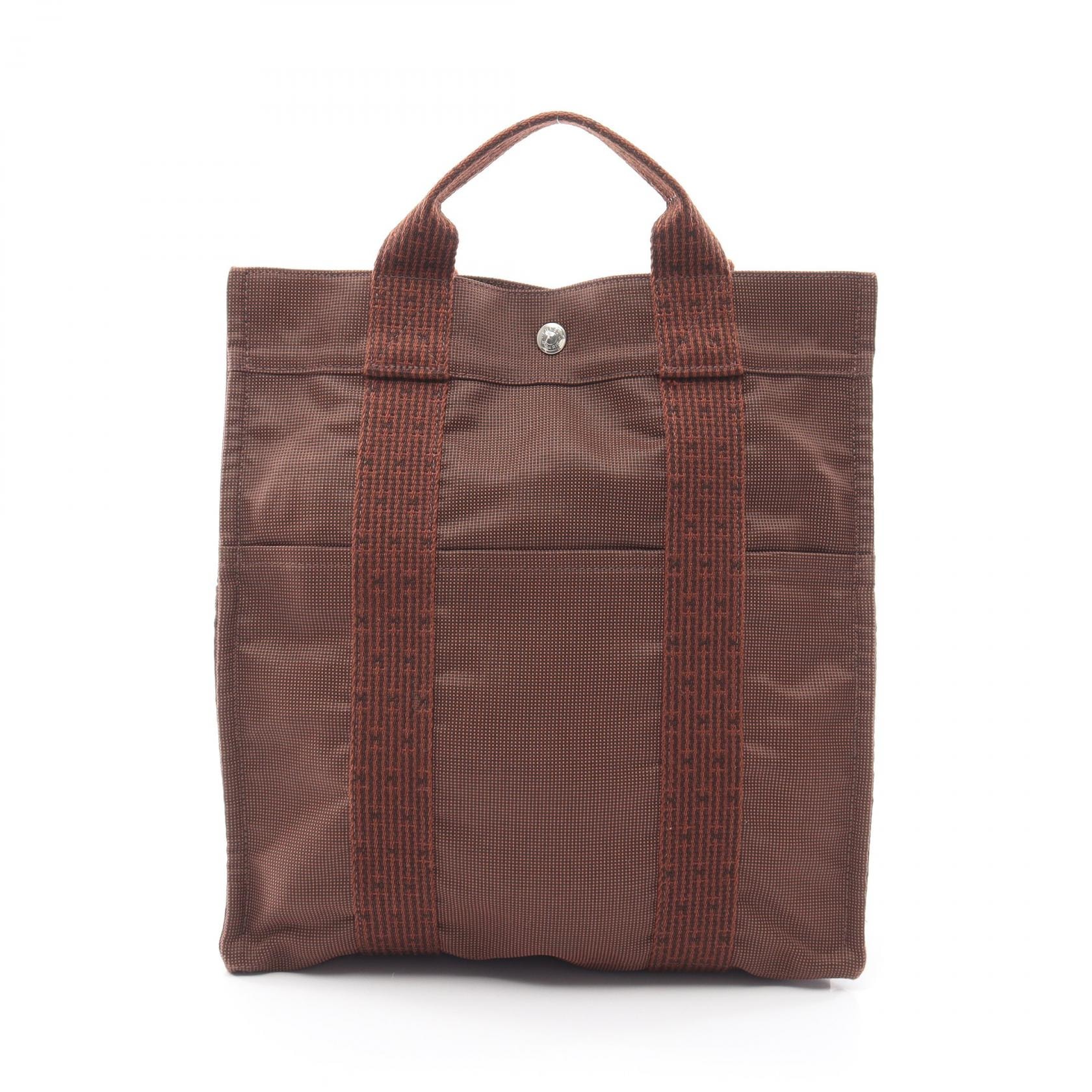 エルメス HERMES エールライン アドMM リュックサック バックパック バッグ キャンバス メンズ レディース ブラウン系 【中古】