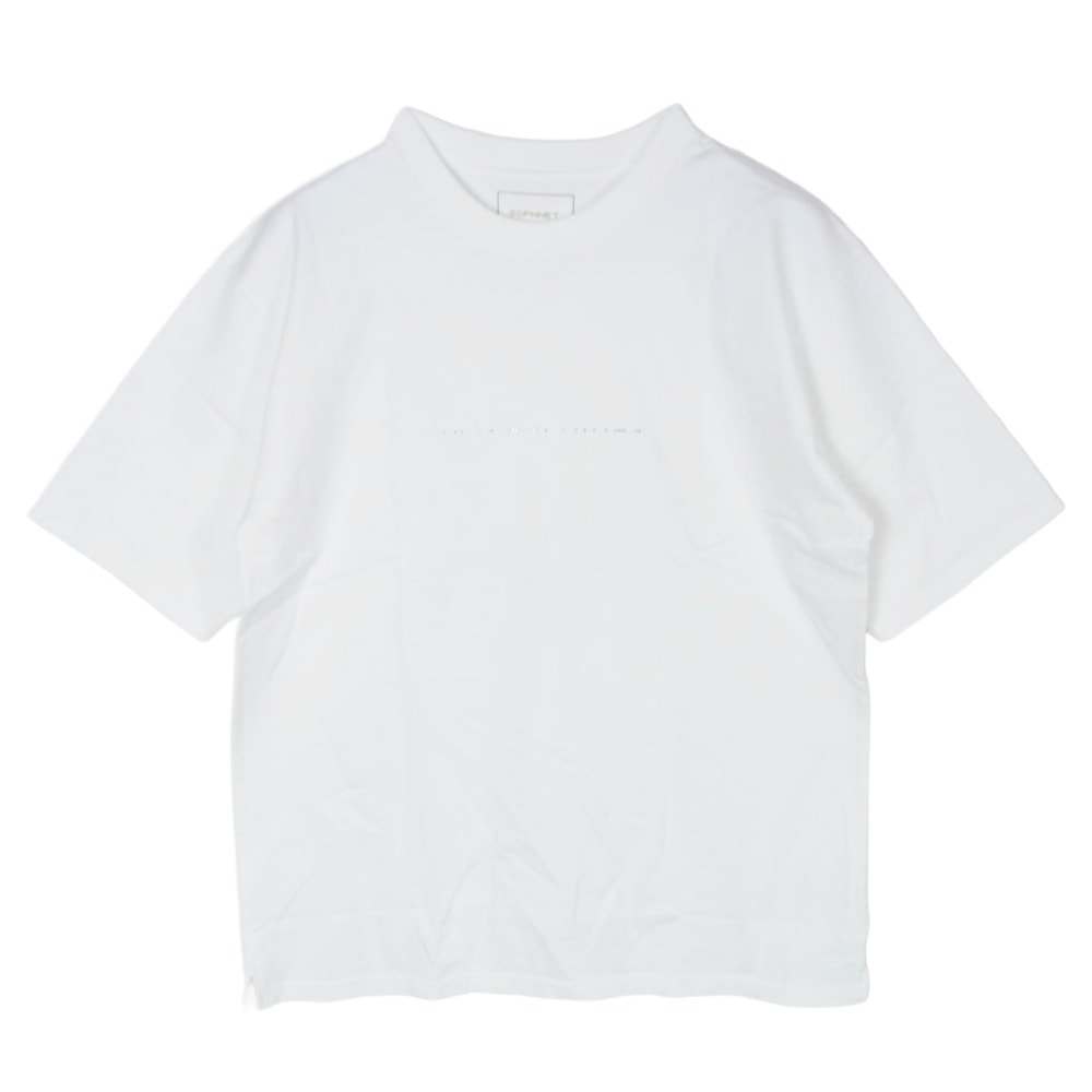SOPHNET. ソフネット Tシャツ SOPH-40137 ラインストーン ロゴプリント 半袖 Tシャツ カットソー ホワイト系 M【極上美品】【中古】