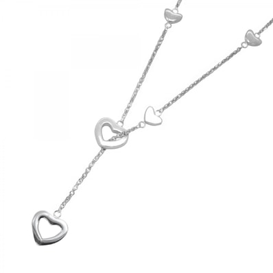 【6jdb0523】ティファニー ネックレス ハートリンク/ラリアット シルバー925【中古】レディース