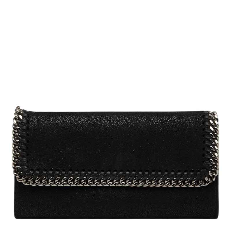 ステラマッカートニー ファラベラ 長財布 ブラック ポリエステル レディース Stella McCartney 【中古】