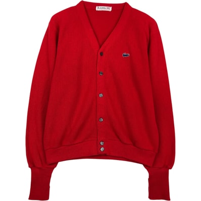 古着 70年代~ ラコステ LACOSTE IZOD アクリルニットカーディガン USA製 メンズL相当 ヴィンテージ/eaa639613
