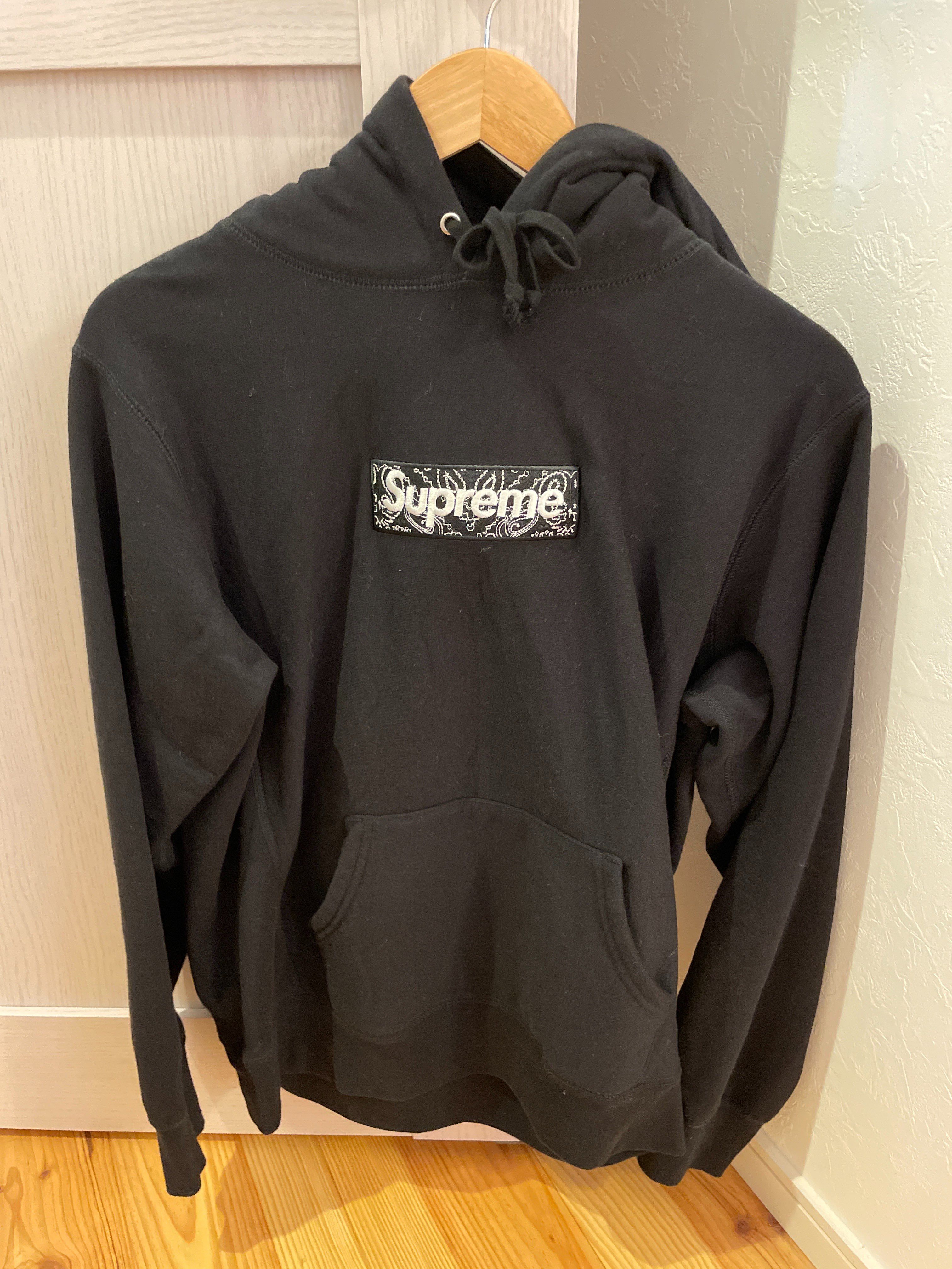 Supreme Bandana Box Logo Hooded Sweatshirt "Black"