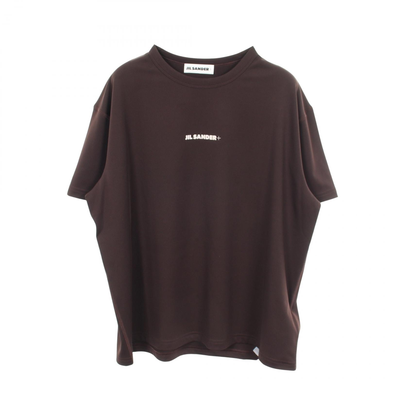 ジルサンダープラス JIL SANDER+ ストレッチジャージー ロゴ 半袖Tシャツ 衣料品 トップス ポリエステル レディース ブラウン系 【中古】