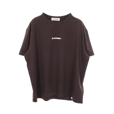 ジルサンダープラス JIL SANDER+ ストレッチジャージー ロゴ 半袖Tシャツ 衣料品 トップス ポリエステル レディース ブラウン系 【中古】