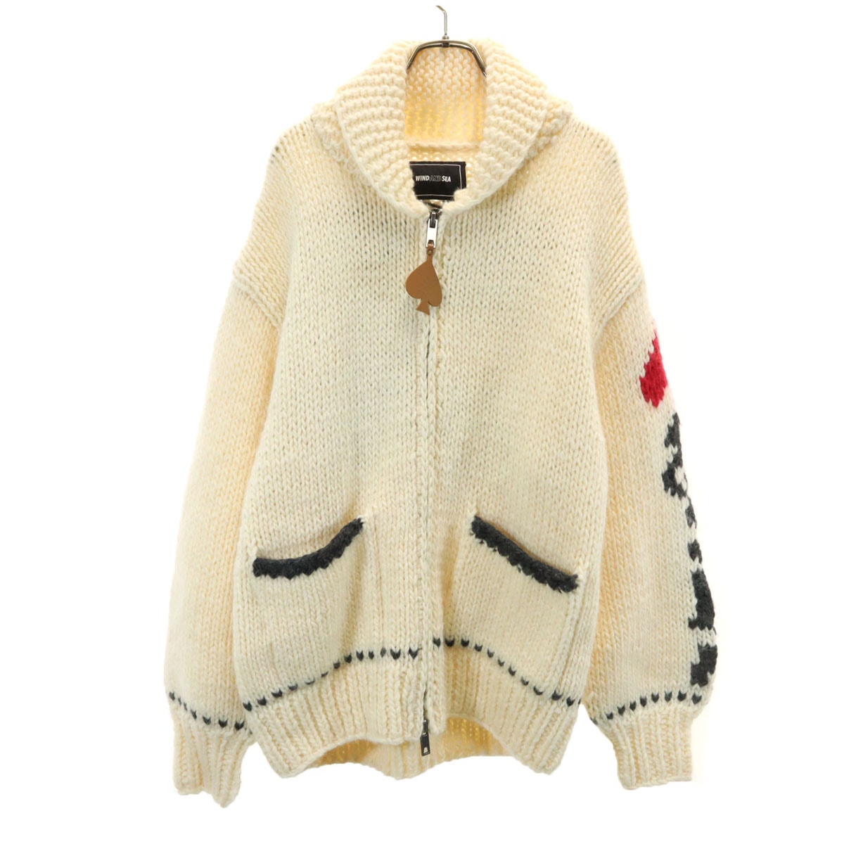 モ*ク様 WIND AND SEA カウチンジャケット WIND AND SEA(ウィンダンシー) カウチンセーター ベージュ サイズ L