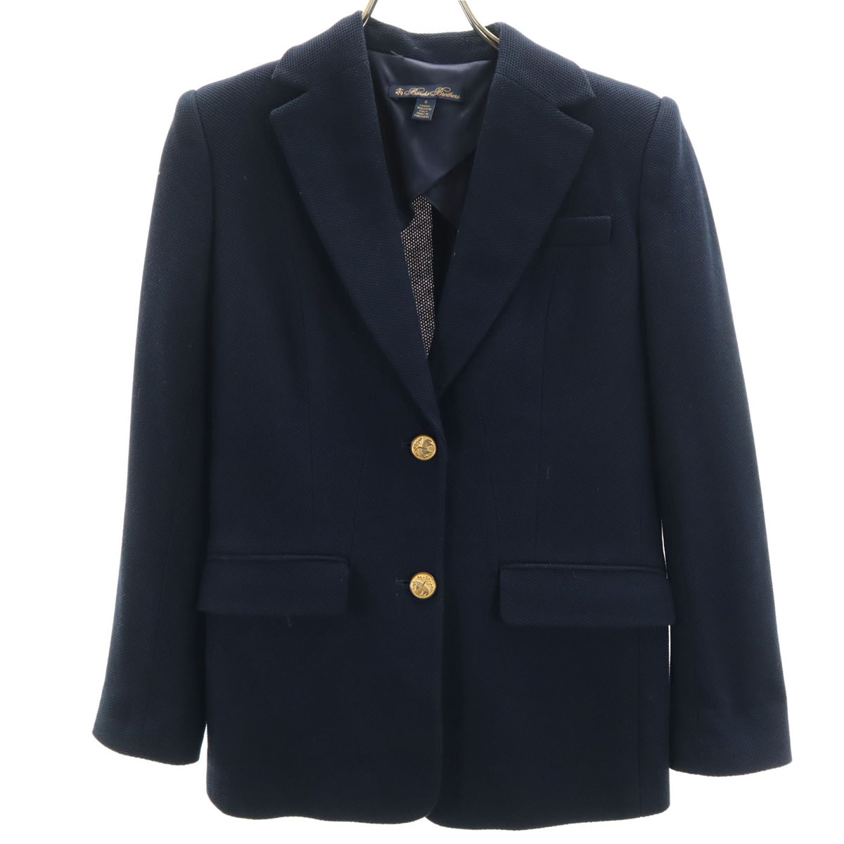 Brooks Brothers ブルックスブラザーズ ポルトガル製 金ボタン テーラードジャケット ネイビー ブレザー ジャージー