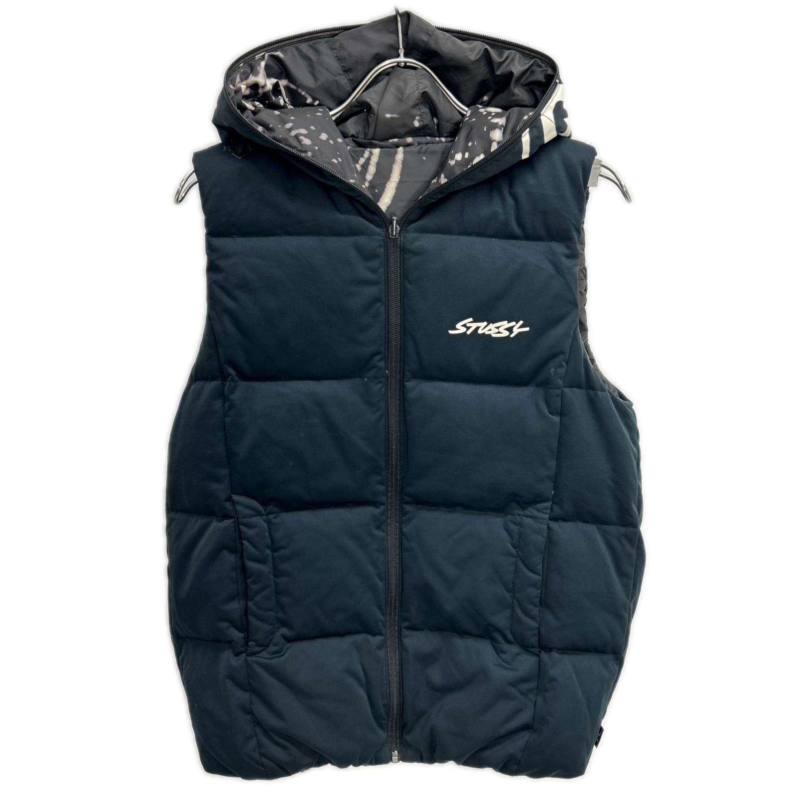 ステューシー DFL-3980ST ×DESCENTE ネイビー リバーシブル ダウンベスト M