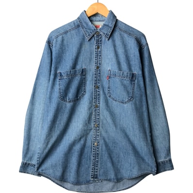 古着 90年代 リーバイス Levi's 長袖 デニムシャツ メンズM相当 ヴィンテージ/eaa590957