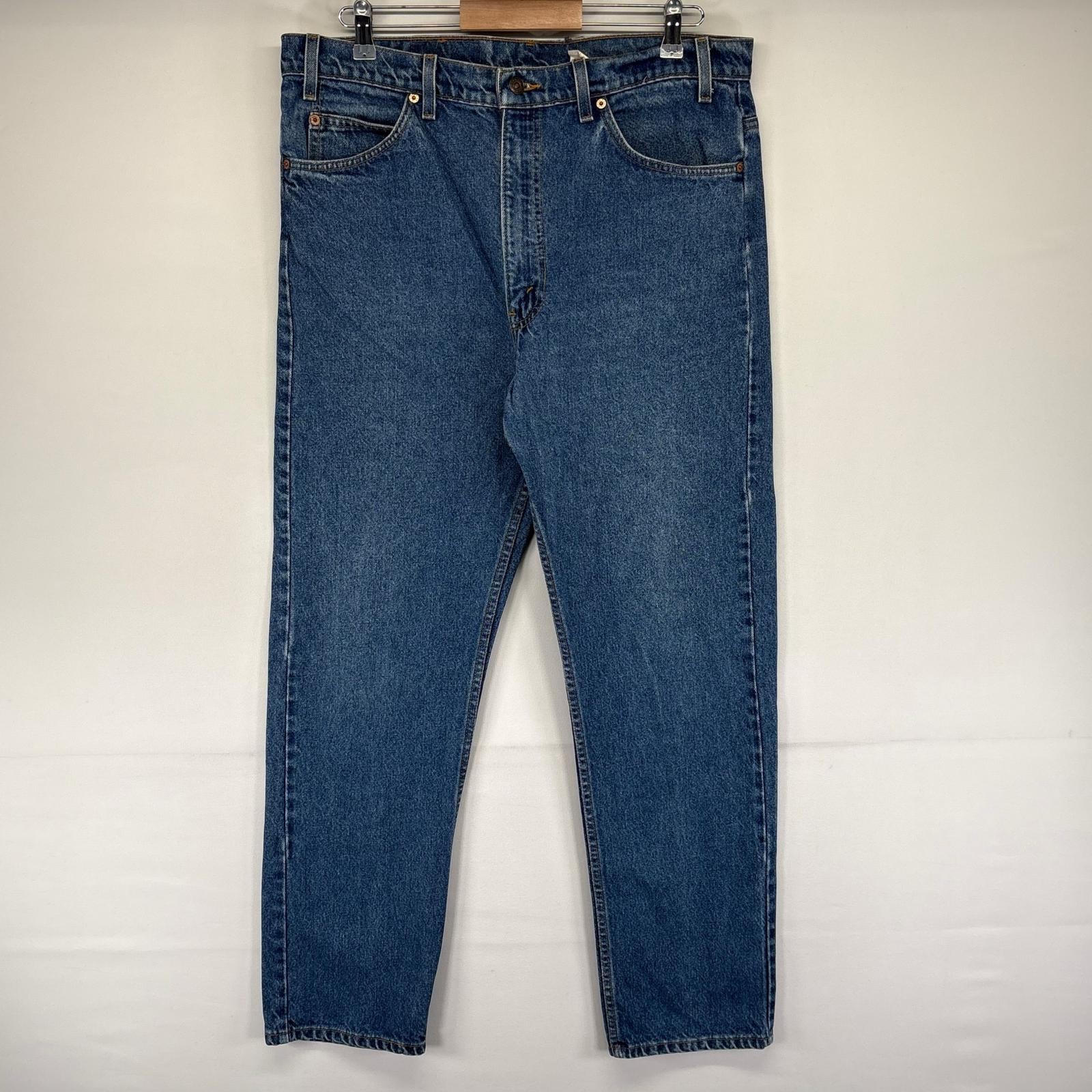 古着 90's/90年代 リーバイス Levi's USA製 デニム パンツ 505 ストレート オレンジタブ ジーンズ ジーパン W38 L31  ブルー系 メンズ
