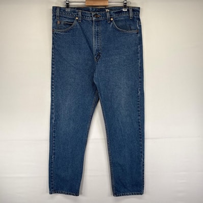 古着 90's/90年代 リーバイス Levi's USA製 デニム パンツ 505 ストレート オレンジタブ ジーンズ ジーパン W38 L31 ブルー系 メンズ
