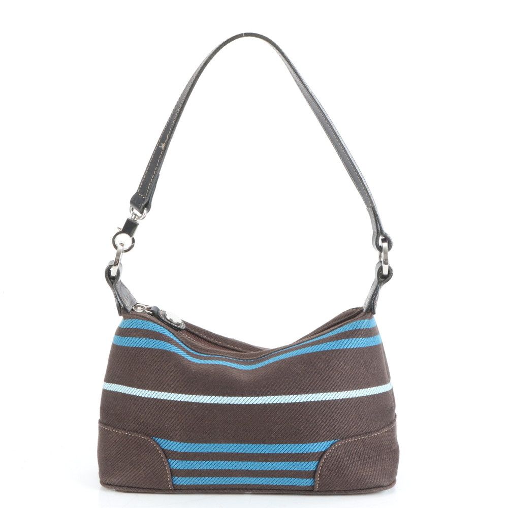 ■極美品 バーバリー ショルダーバッグ レザー×キャンバス