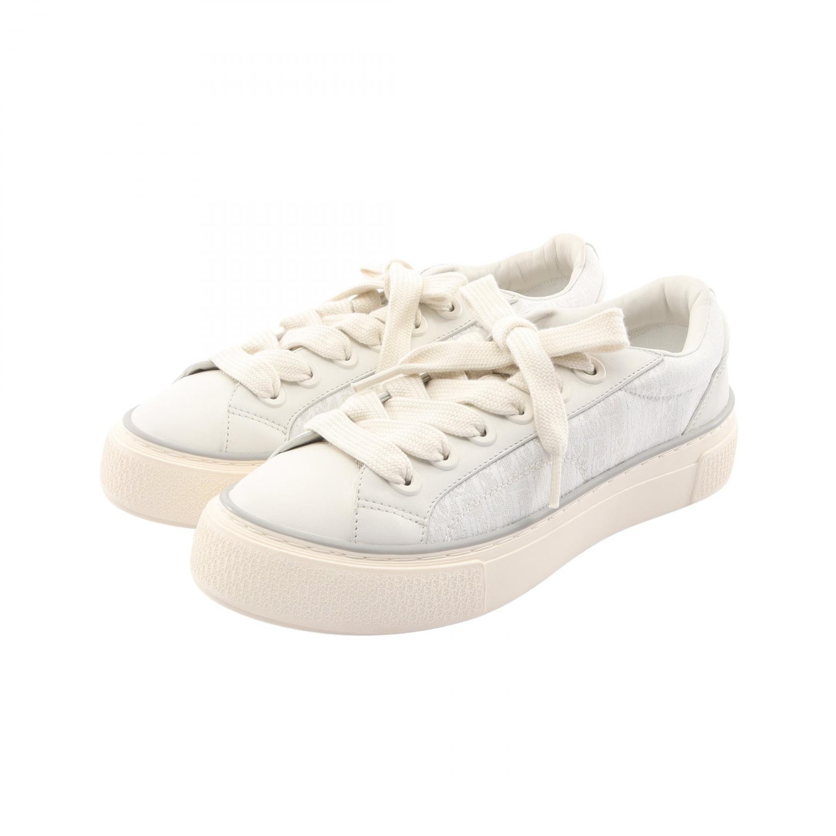 ディオール Dior B33 オブリーク スニーカー 靴 レザー ファブリック メンズ ホワイト系 / グレー系 【中古】