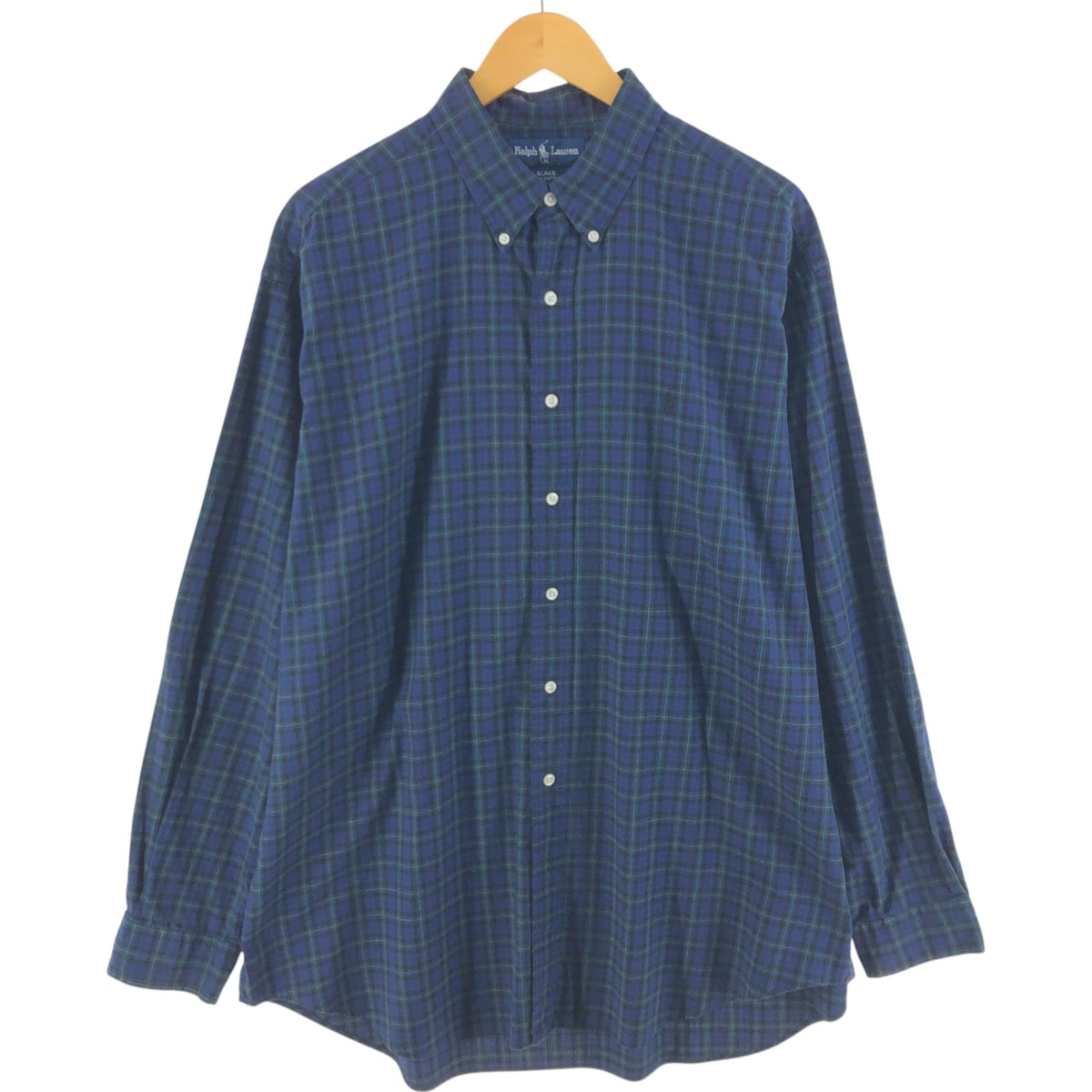 古着 ラルフローレン Ralph Lauren BLAKE 長袖 ボタンダウンチェックシャツ メンズXL相当/eaa521371