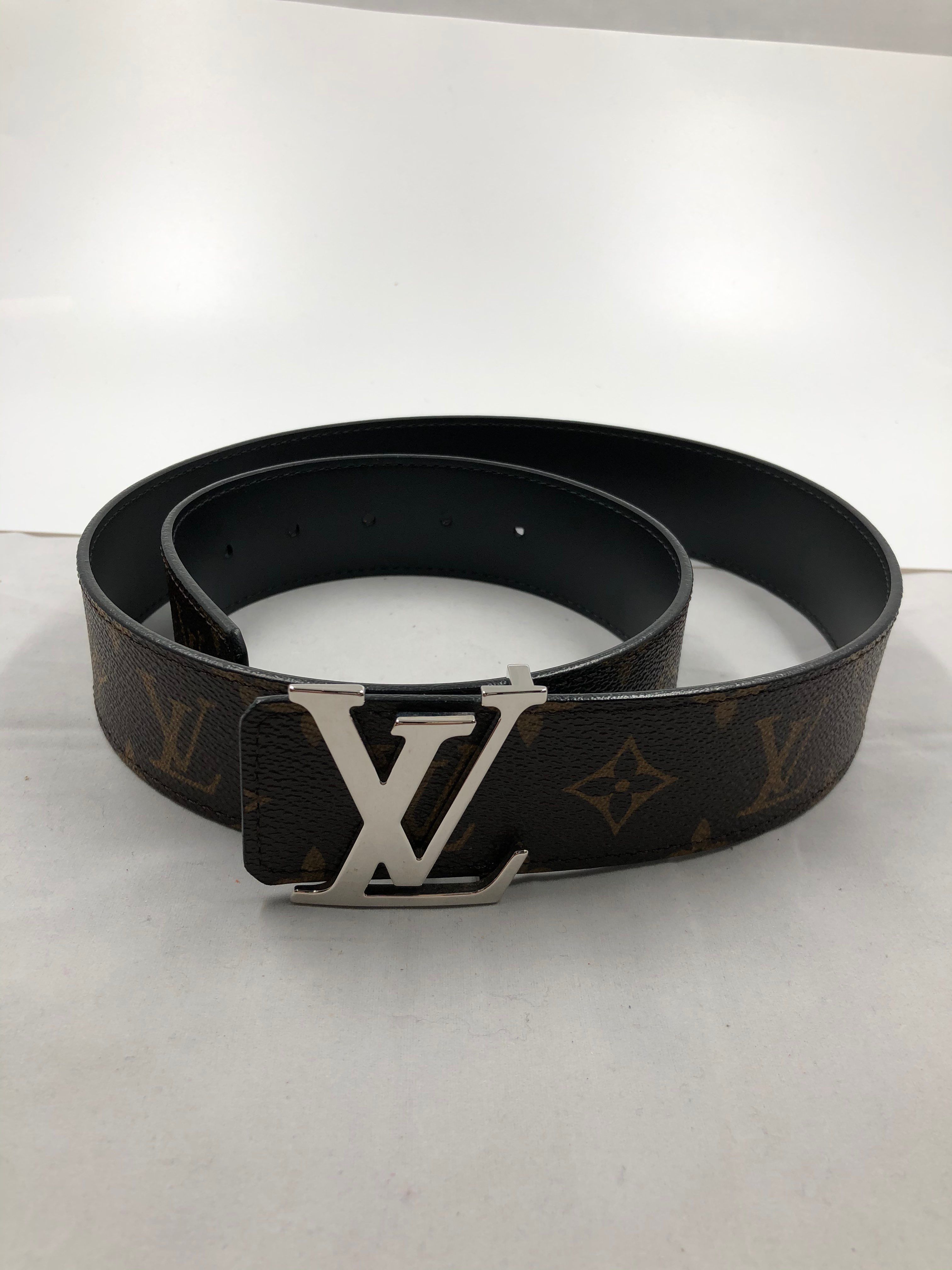 Louis Vuitton LV Initiales 40MM Reversible Belt Monogram "Silver"