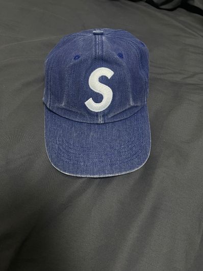 Supreme Pigment Canvas S Logo 6-Panel "Navy"