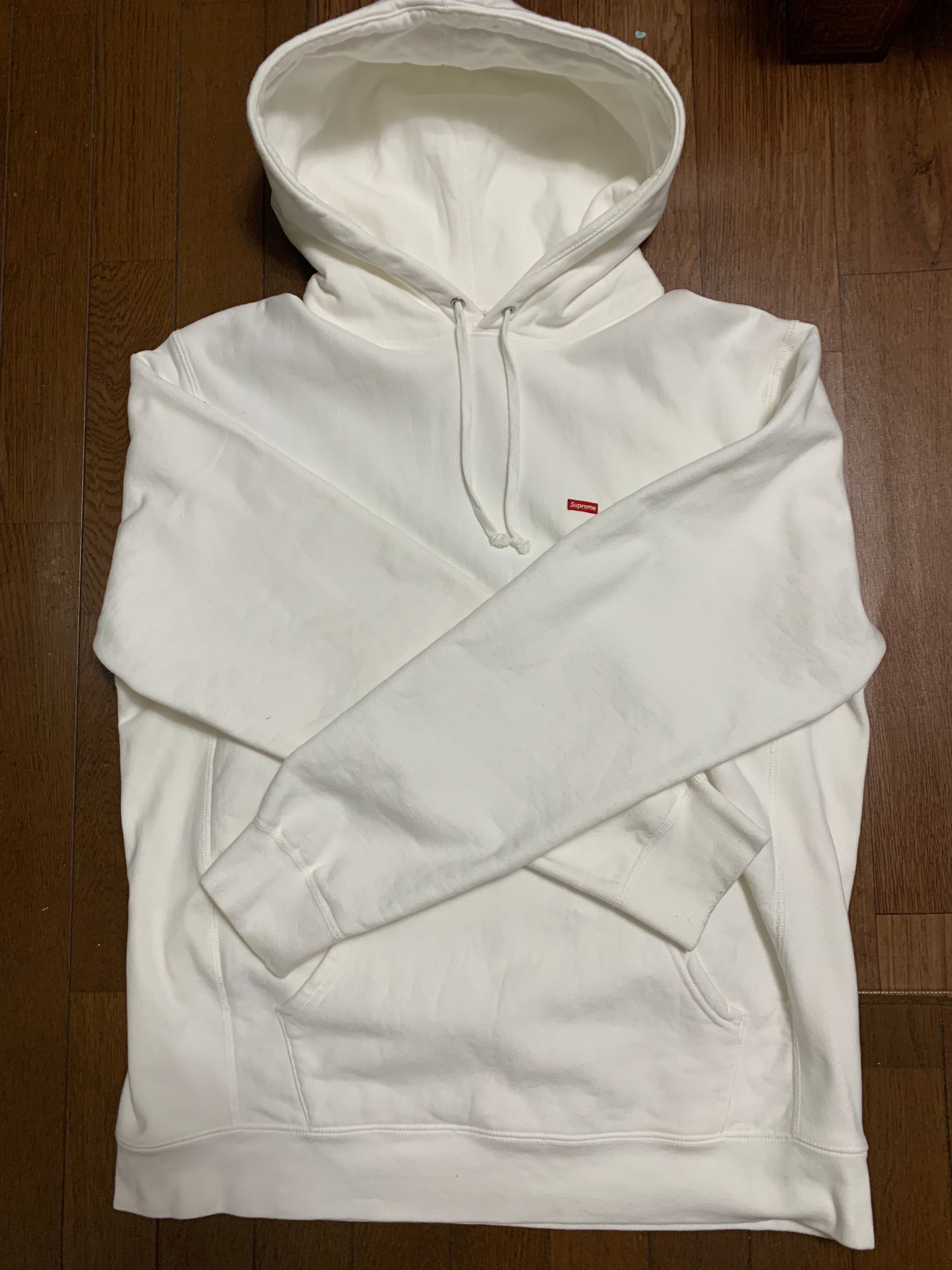 Supreme Small Box Hooded Sweatshirt "White" (21FW)