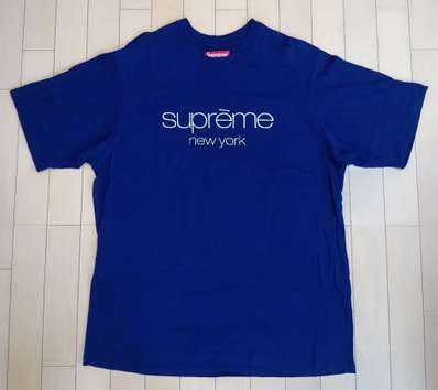 Supreme Classic Logo S/S Top "Navy"