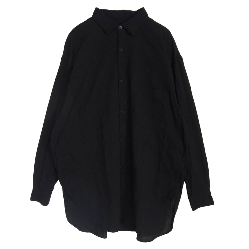 COMOLI コモリ 25SS B01-02013 コットン オックス シャツ ブラック系 4【中古】