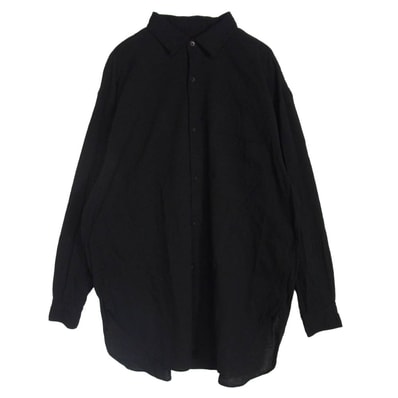 COMOLI コモリ 25SS B01-02013 コットン オックス シャツ ブラック系 4【中古】