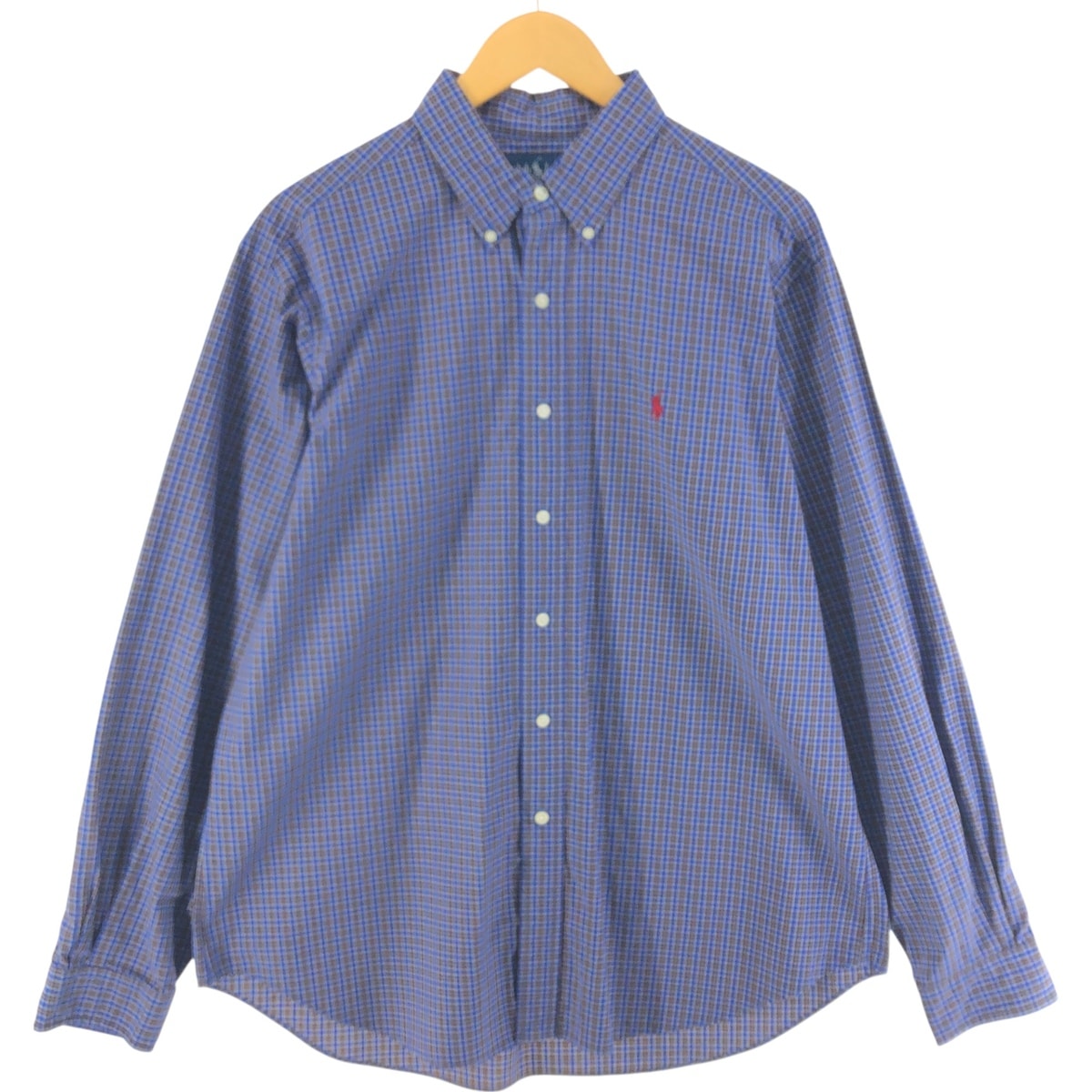 古着 ラルフローレン Ralph Lauren CLASSIC FIT 長袖 ボタンダウンチェックシャツ メンズXL相当/eaa521372