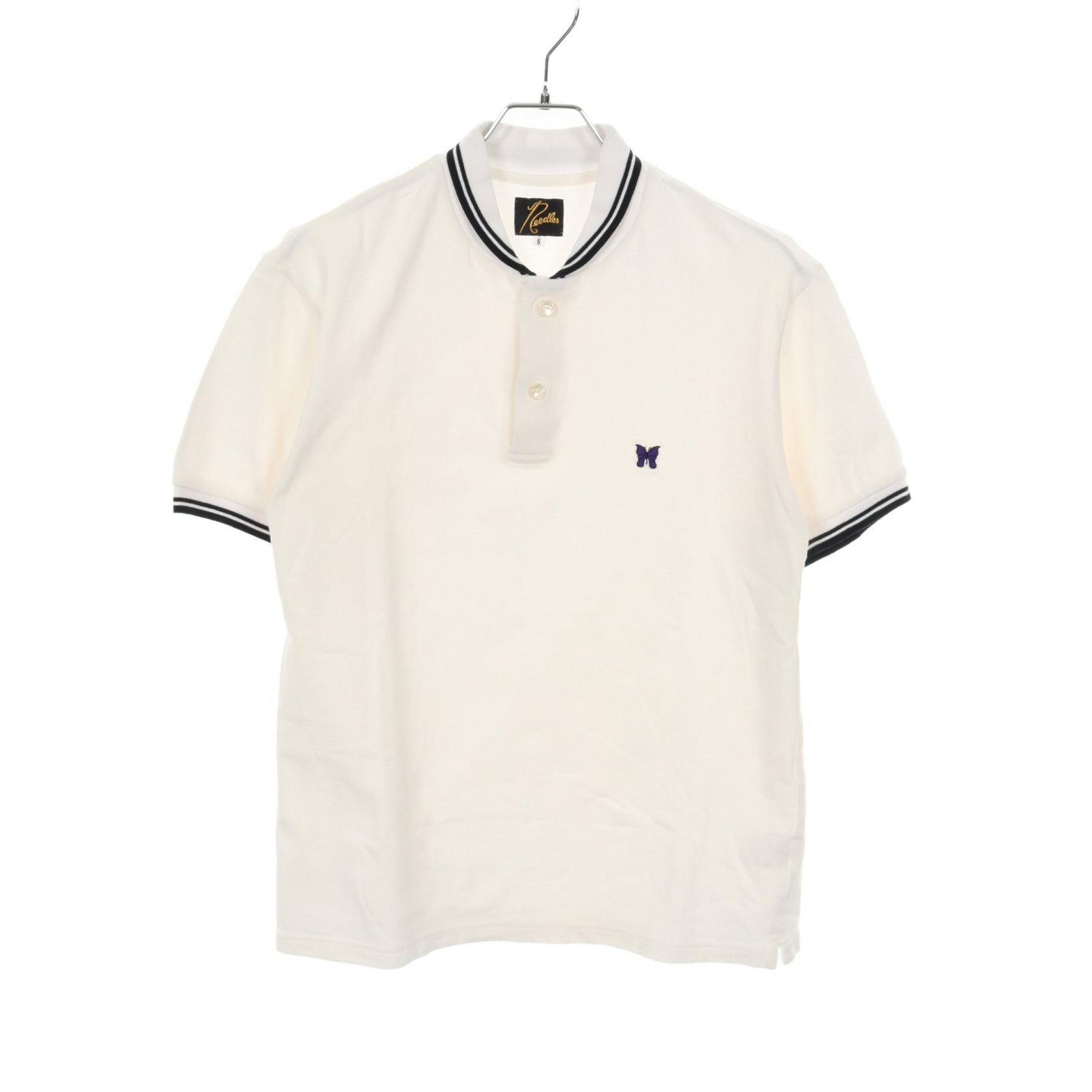 ニードルス Needles Shawl Collar S/S Polo ポロシャツ 衣料品 トップス コットン メンズ ホワイト系 / ブラック系 【中古】