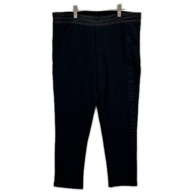 モンクレール 21年製 ブラック SWEAT BOTTOM ナイロンポケット スウェットパンツ L