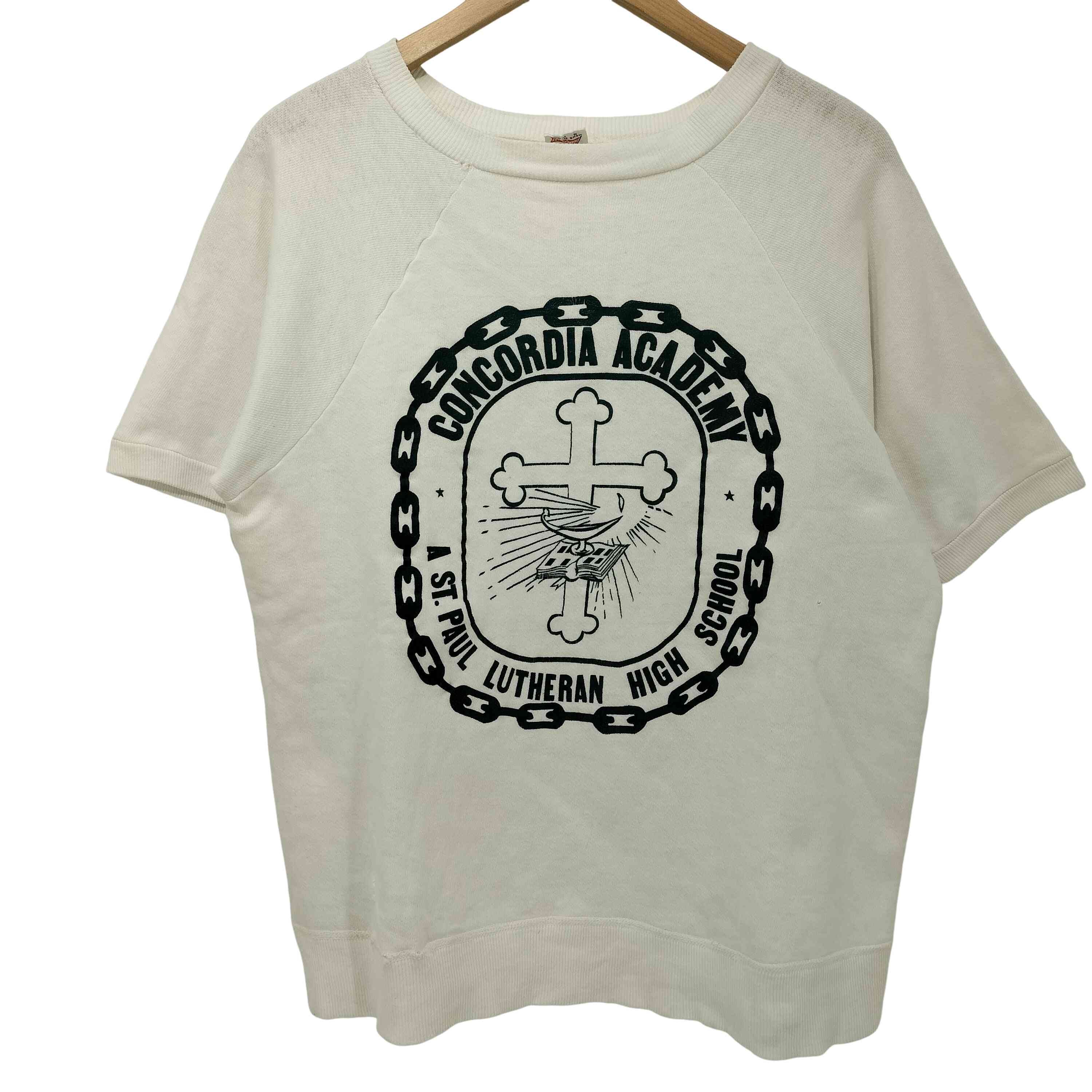 Sport 60s vintage フロッキープリント ラグラン 半袖 スウェット【1141513122540】