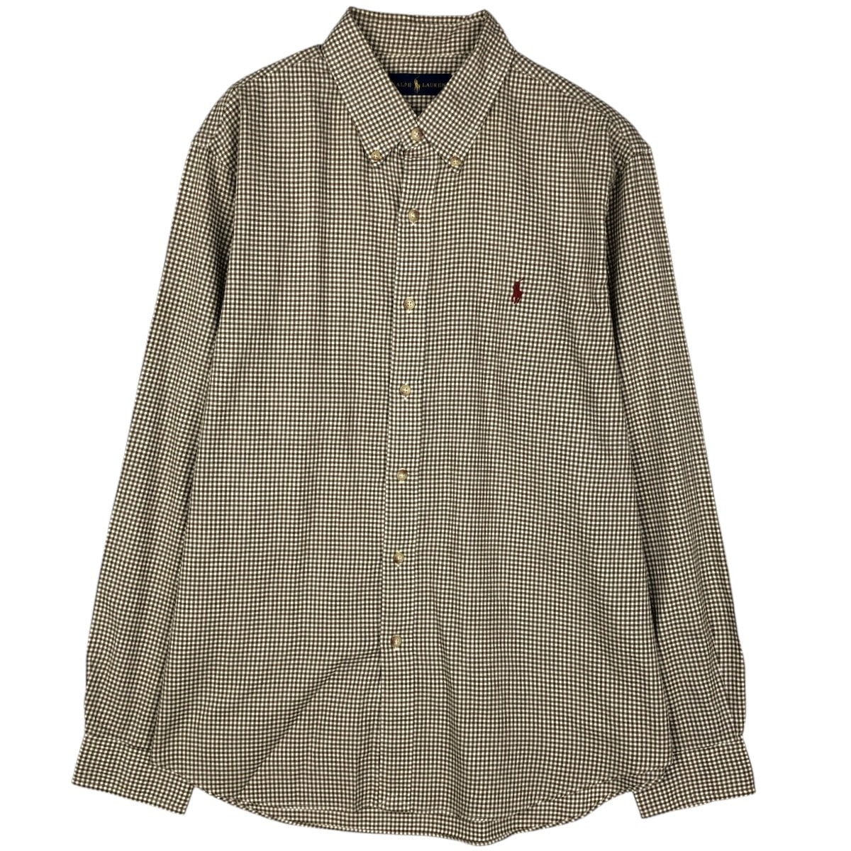 古着 ラルフローレン Ralph Lauren ギンガムチェック 長袖 ボタンダウンチェックシャツ メンズXL相当/eaa676536
