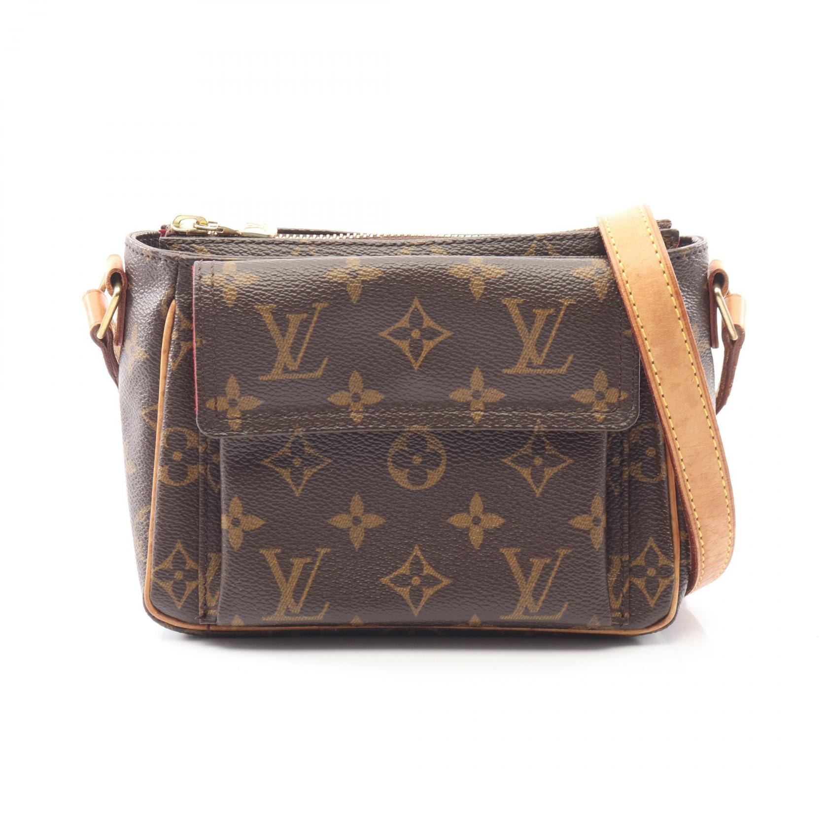 ルイ・ヴィトン LOUIS VUITTON ヴィバシテPM ショルダーバッグ バッグ PVCコーティングキャンバス レザー モノグラム レディース ブラウン系 M51165 【中古】