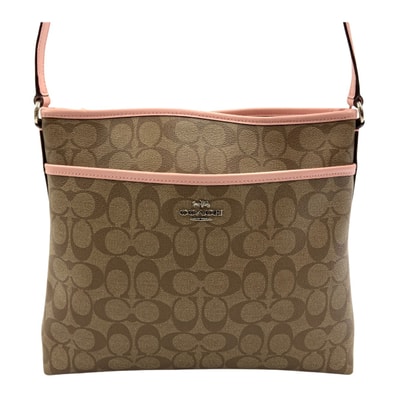 COACH コーチ シグネチャー ワンショルダー バッグ F58297 ブラウン x ピンク