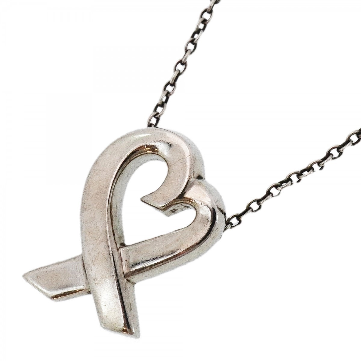 ★SALE【6jcb0352-k】ティファニー ネックレス ラビングハート シルバー925【中古】レディース