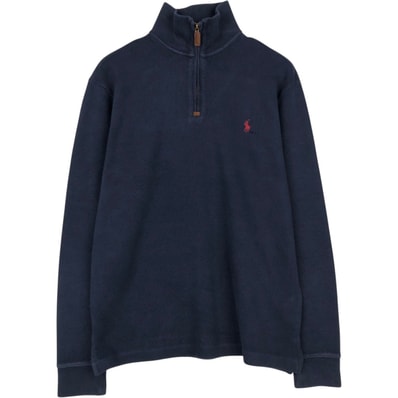古着 ラルフローレン Ralph Lauren POLO RALPH LAUREN ハーフジップスウェットシャツ トレーナー メンズM相当/eaa676254