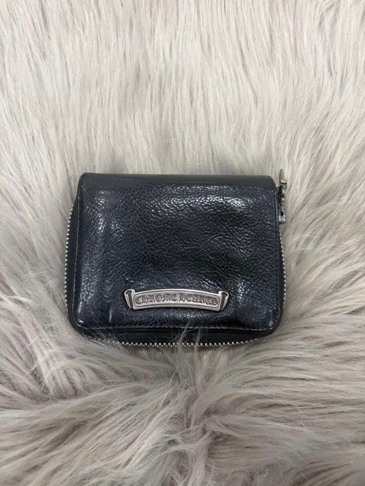 Chrome Hearts Square Zip Bill Wallet / Leather "Black"