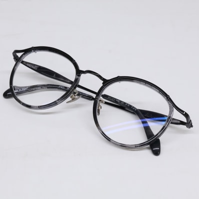 ヨウジヤマモト 【美品】19-0062-2 度入りレンズ ボストンシェイプ アイウェア 48□21 140