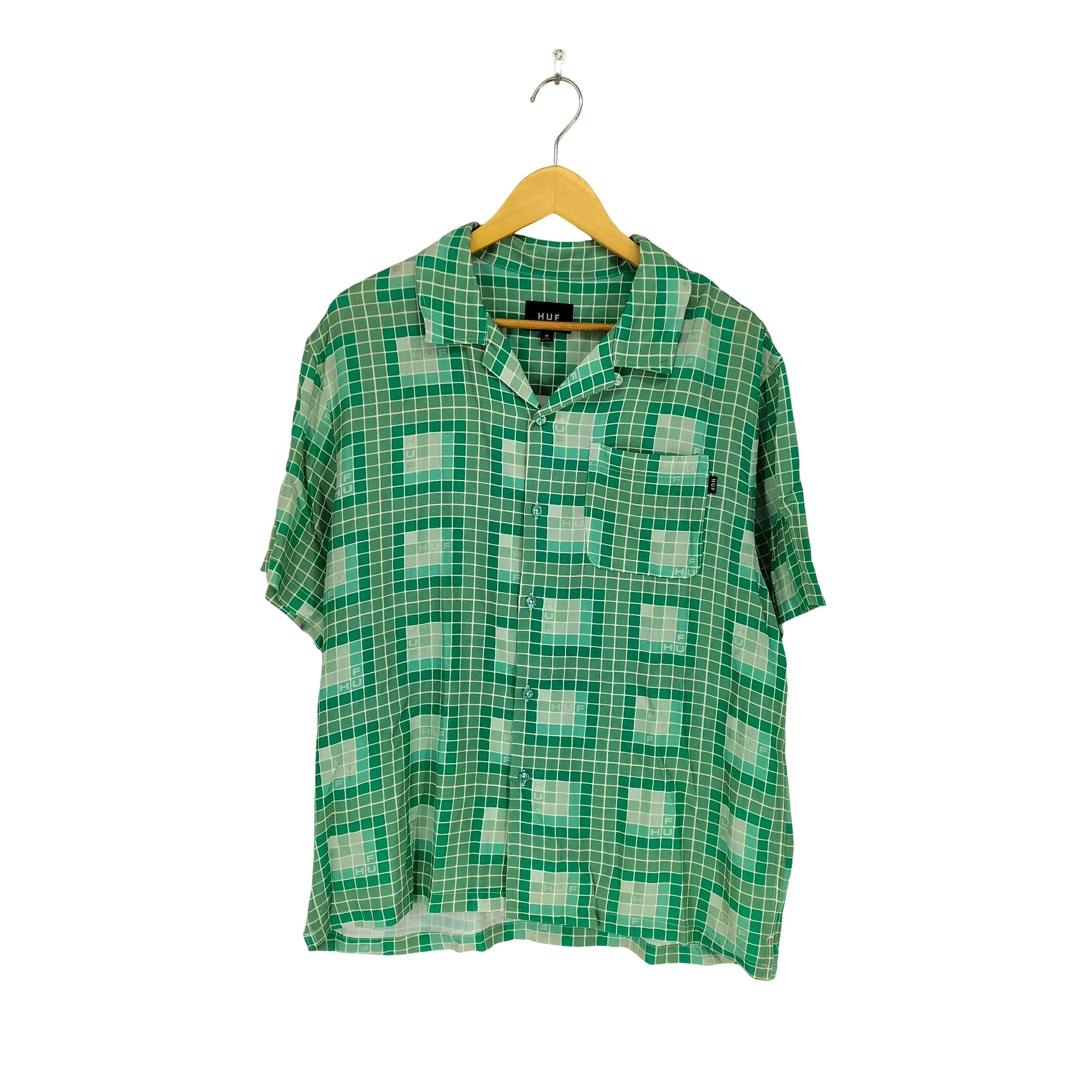 レーヨン 総柄 開襟シャツ【1140623683095】