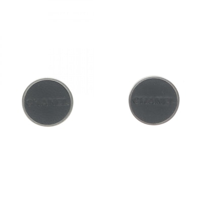 シャネル CHANEL ロゴ 00A イヤリング ジュエリー ステンレススチール レザー レディース シルバー系 / ブラック系 【中古】