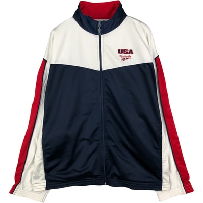 古着 90年代 リーボック Reebok トリコロールカラー ジャージ トラックジャケット メンズL相当 ヴィンテージ/eaa595572