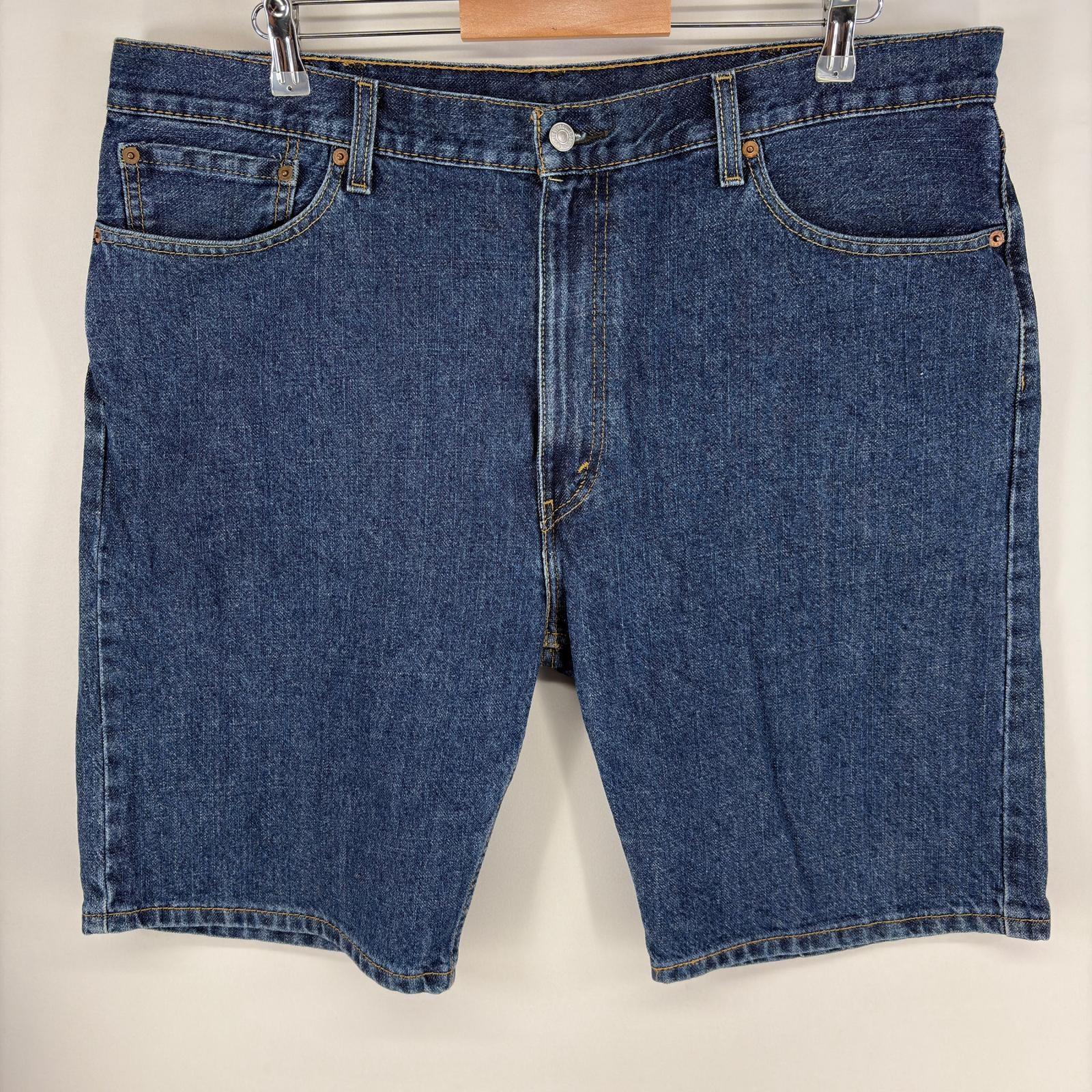 古着 リーバイス Levi's デニム パンツ ストレート 505 ジーパン 大きいサイズ ショーツ ハーフパンツ ジーンズ w40 ブルー系 メンズ