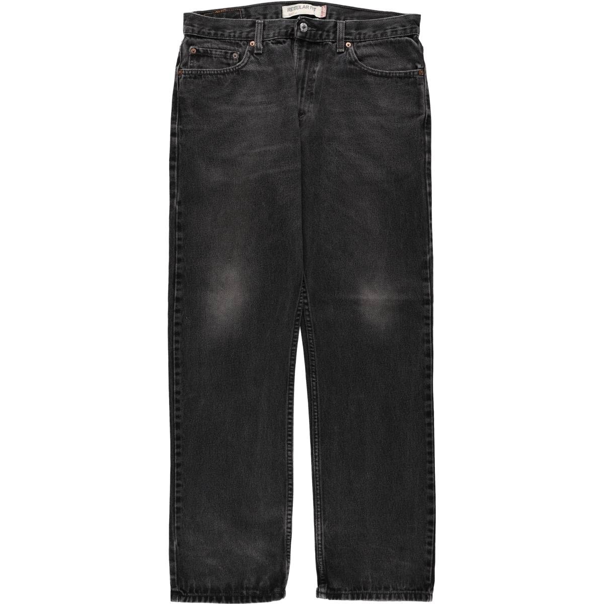 古着 00年代 リーバイス Levi's 505 REGULAR FIT ブラックデニム テーパードデニムパンツ メンズw36相当/eaa666052