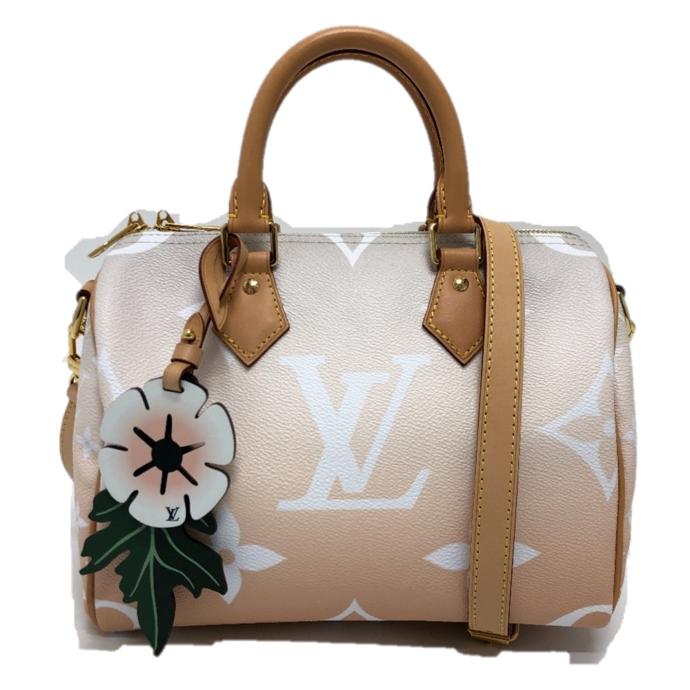 ルイヴィトン LOUIS VUITTON スピーディ バンドリエール25 M45722 モノグラムジャイアント グラデーション 2WAY ミニボストンバッグ カバン ショルダーバッグ モノグラムジャイアントキャンバス ブリューム ピンク 美品